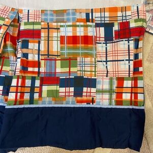 Carousel Designs custom crib skirt - Madras pattern